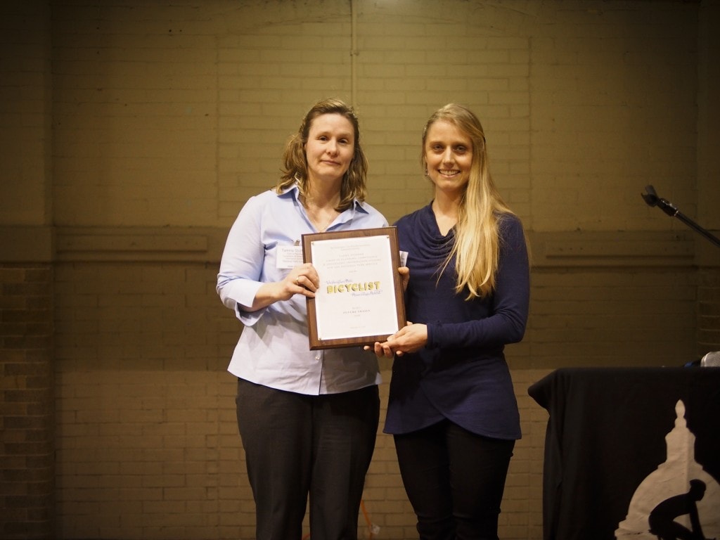 Tammy Stidham, National Park Service, accepts The Future Trails Award.