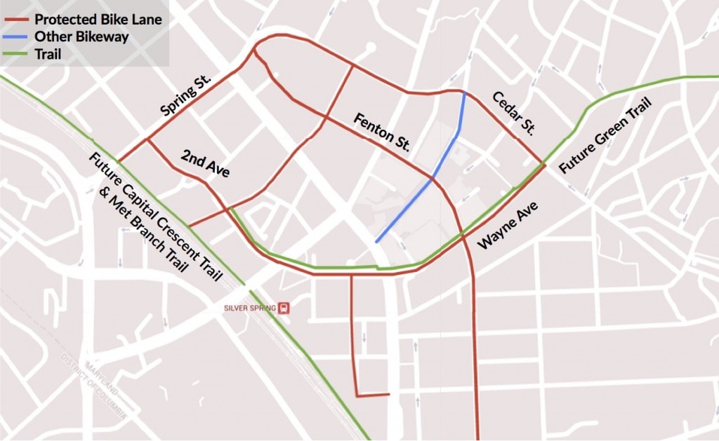 Map of the proposed Silver Spring Circle. Click for an interactive map