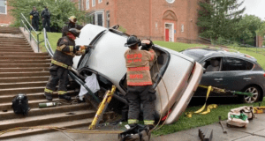 Two cars crashed on Michigan Ave NE